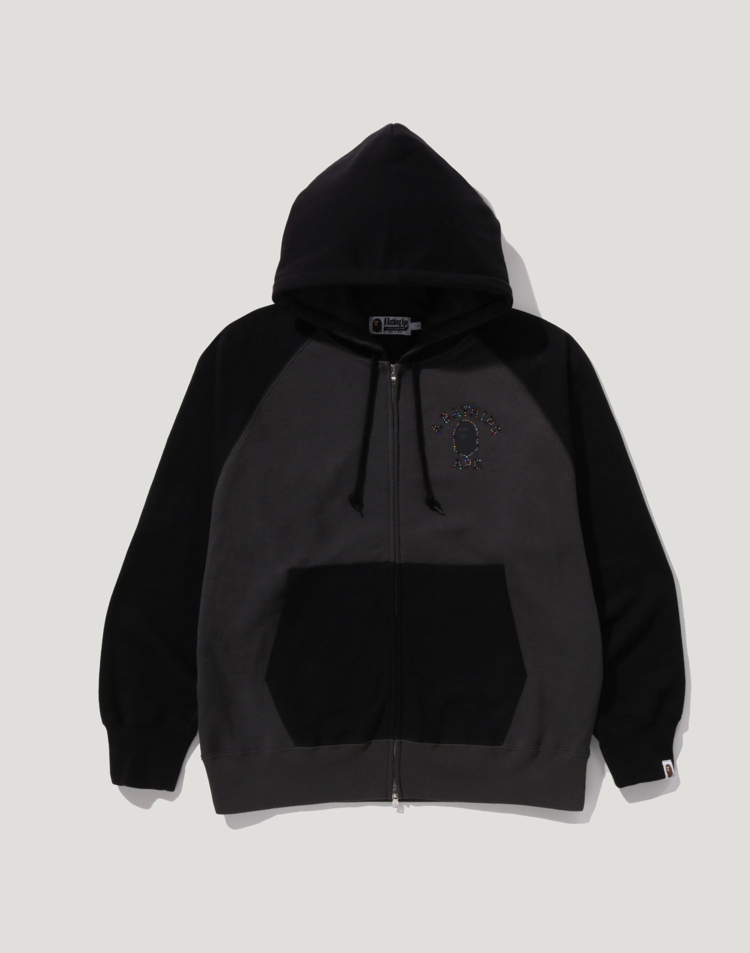 COLOR STONE BAPE RELAXED FIT ZIP HOODIE MENS