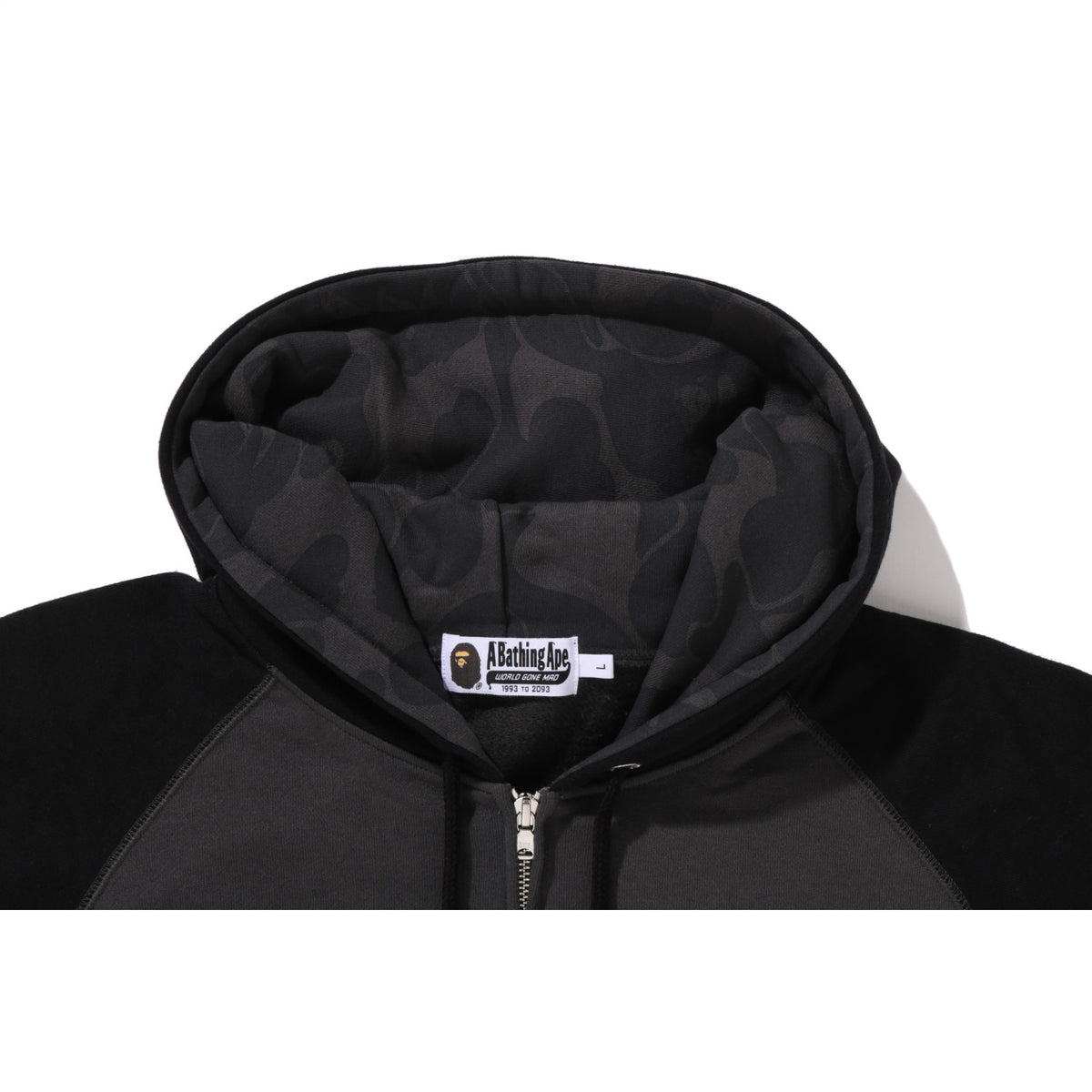 COLOR STONE BAPE RELAXED FIT ZIP HOODIE MENS