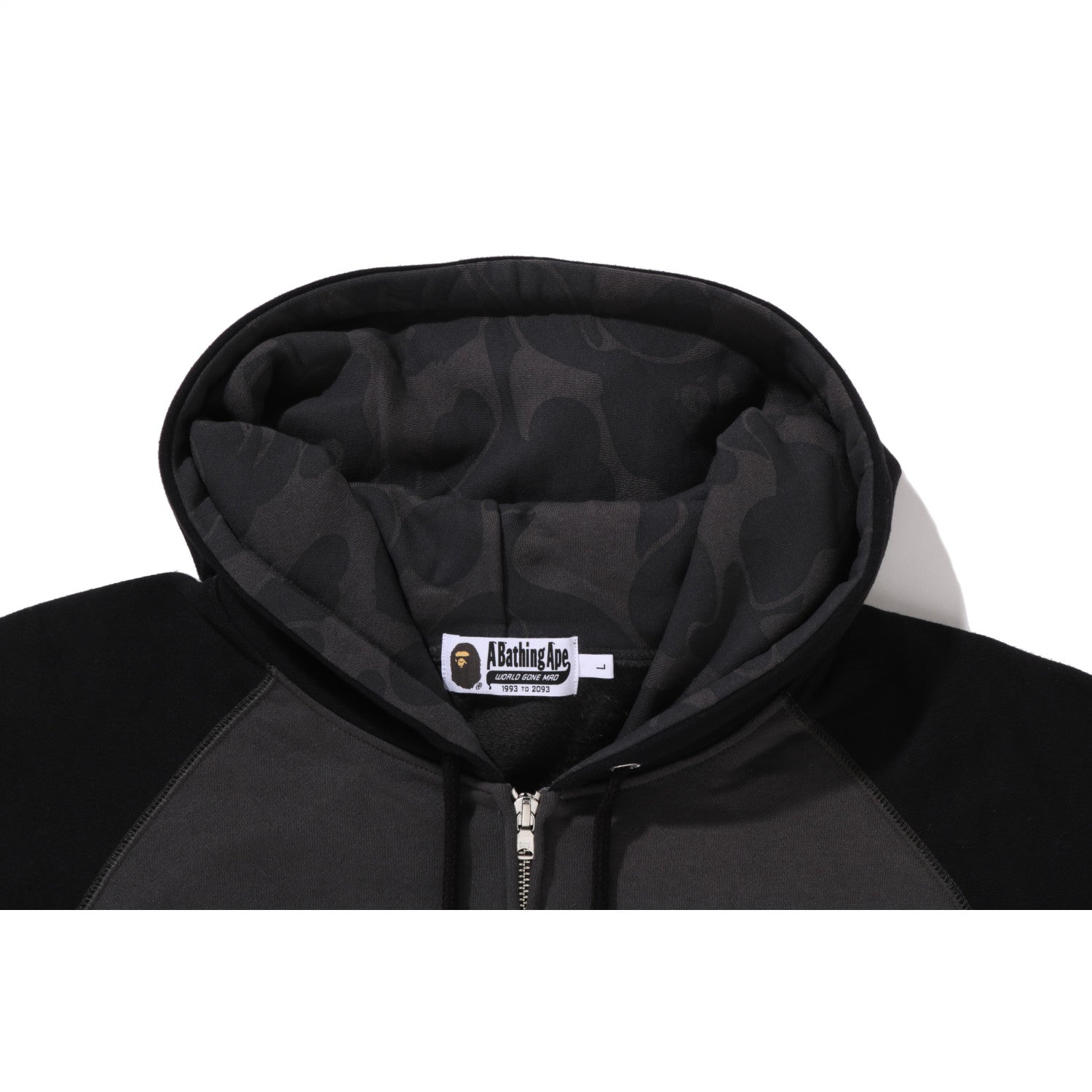 COLOR STONE BAPE RELAXED FIT ZIP HOODIE MENS