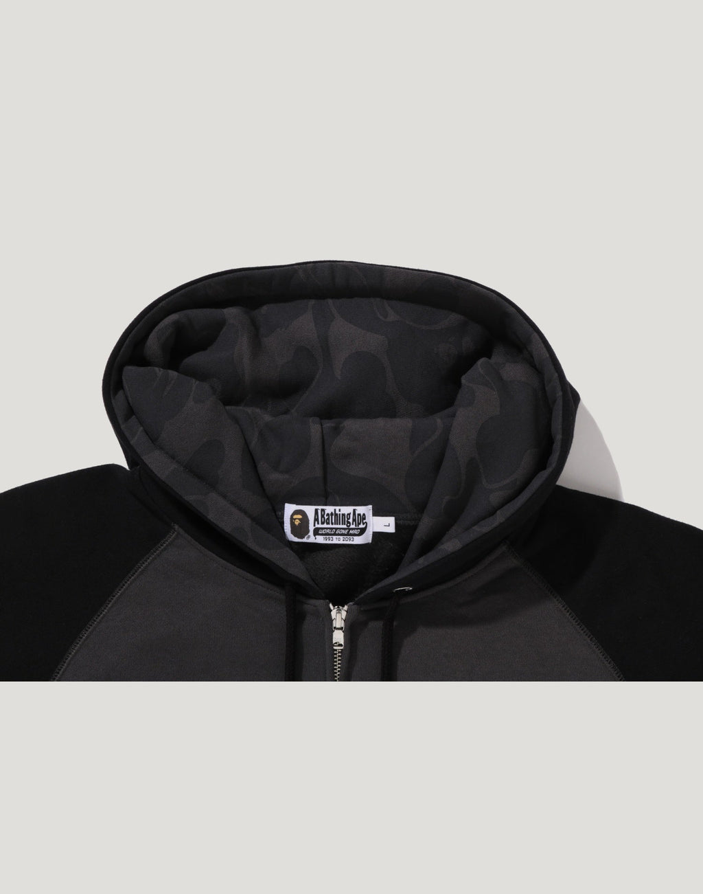 COLOR STONE BAPE RELAXED FIT ZIP HOODIE MENS
