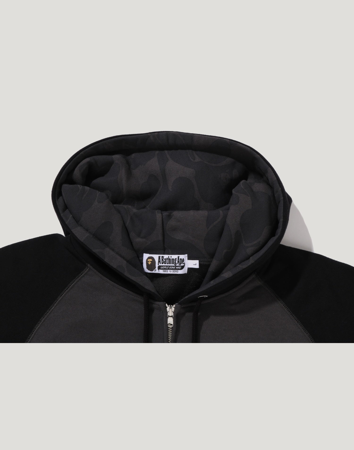COLOR STONE BAPE RELAXED FIT ZIP HOODIE MENS