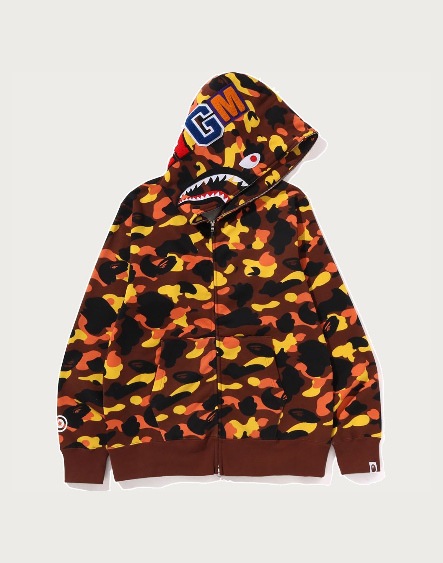 1ST CAMO SHARK FULL ZIP HOODIE MENS