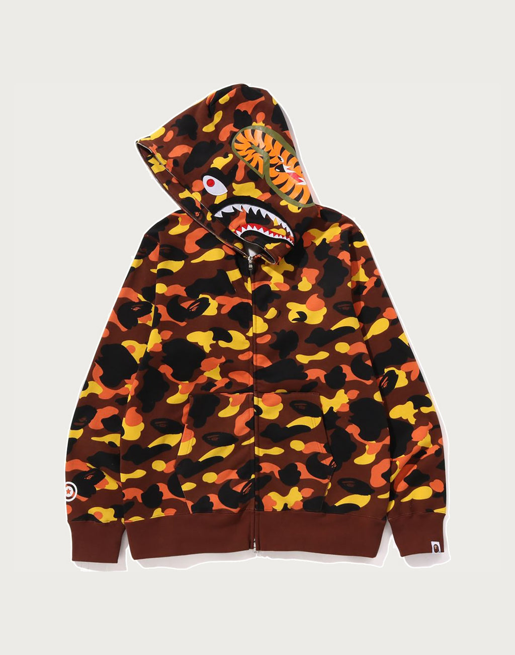 1ST CAMO SHARK FULL ZIP HOODIE MENS