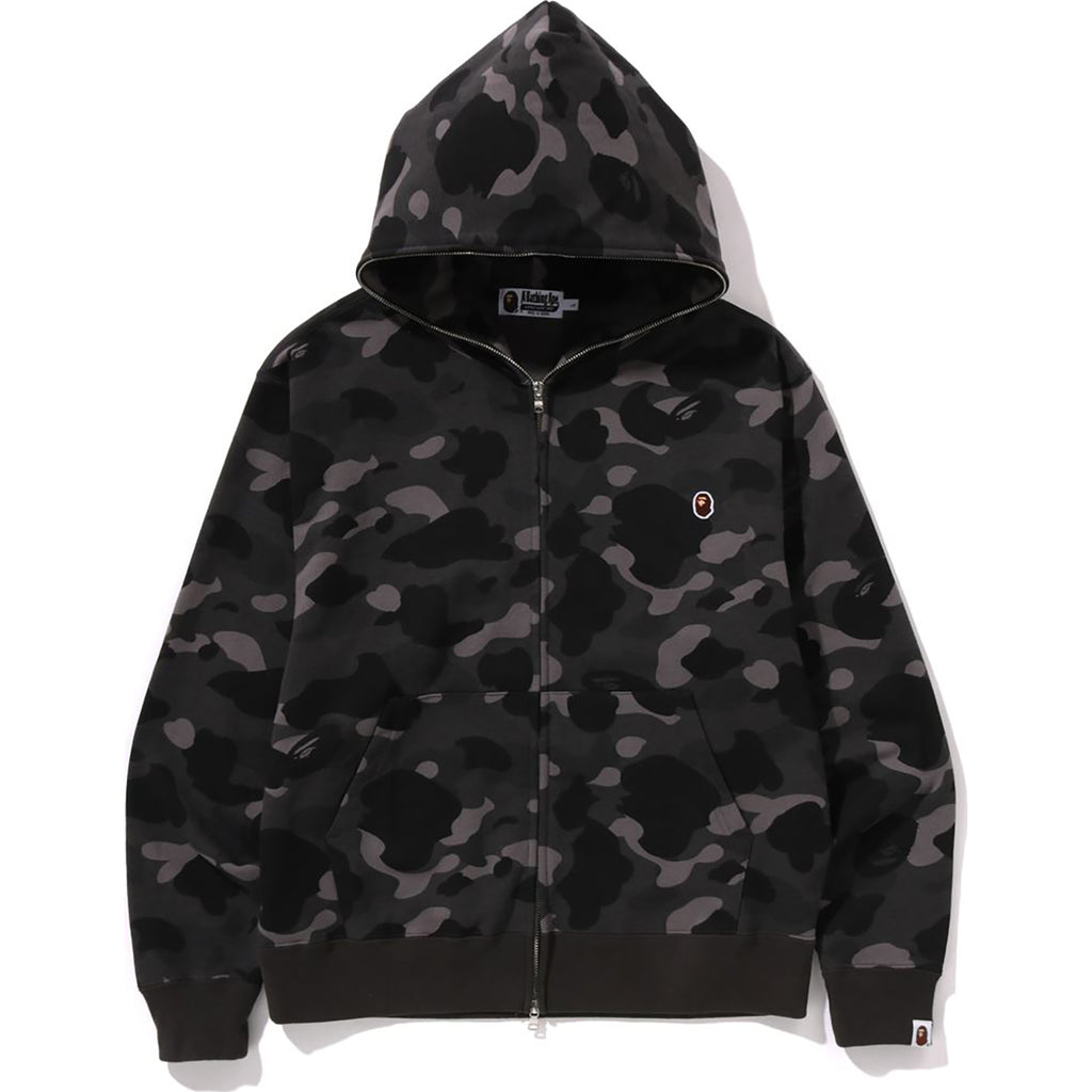 ONE POINT COLOR CAMO CROPPED FULL ZIP HOODIE MENS