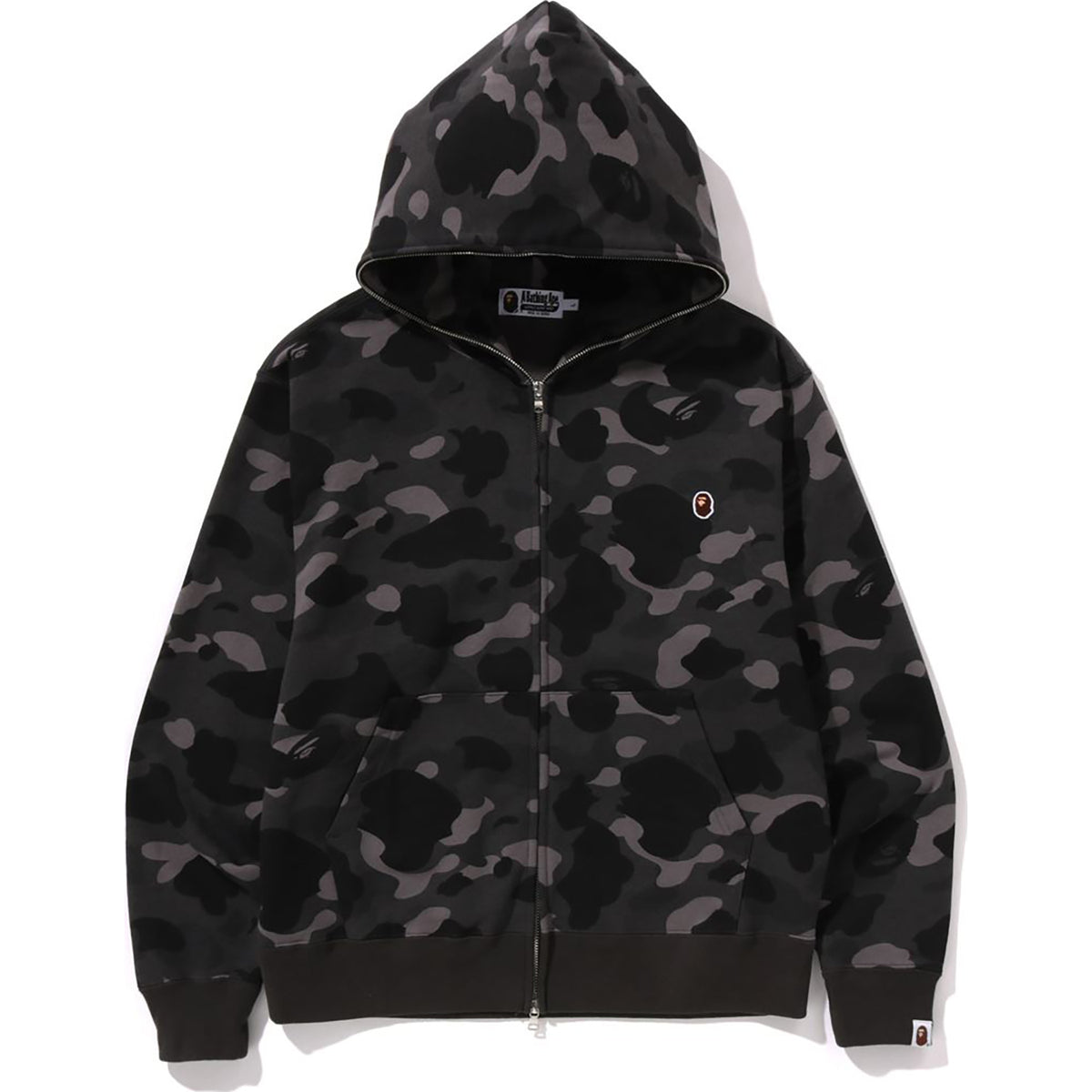 ONE POINT COLOR CAMO CROPPED FULL ZIP HOODIE MENS