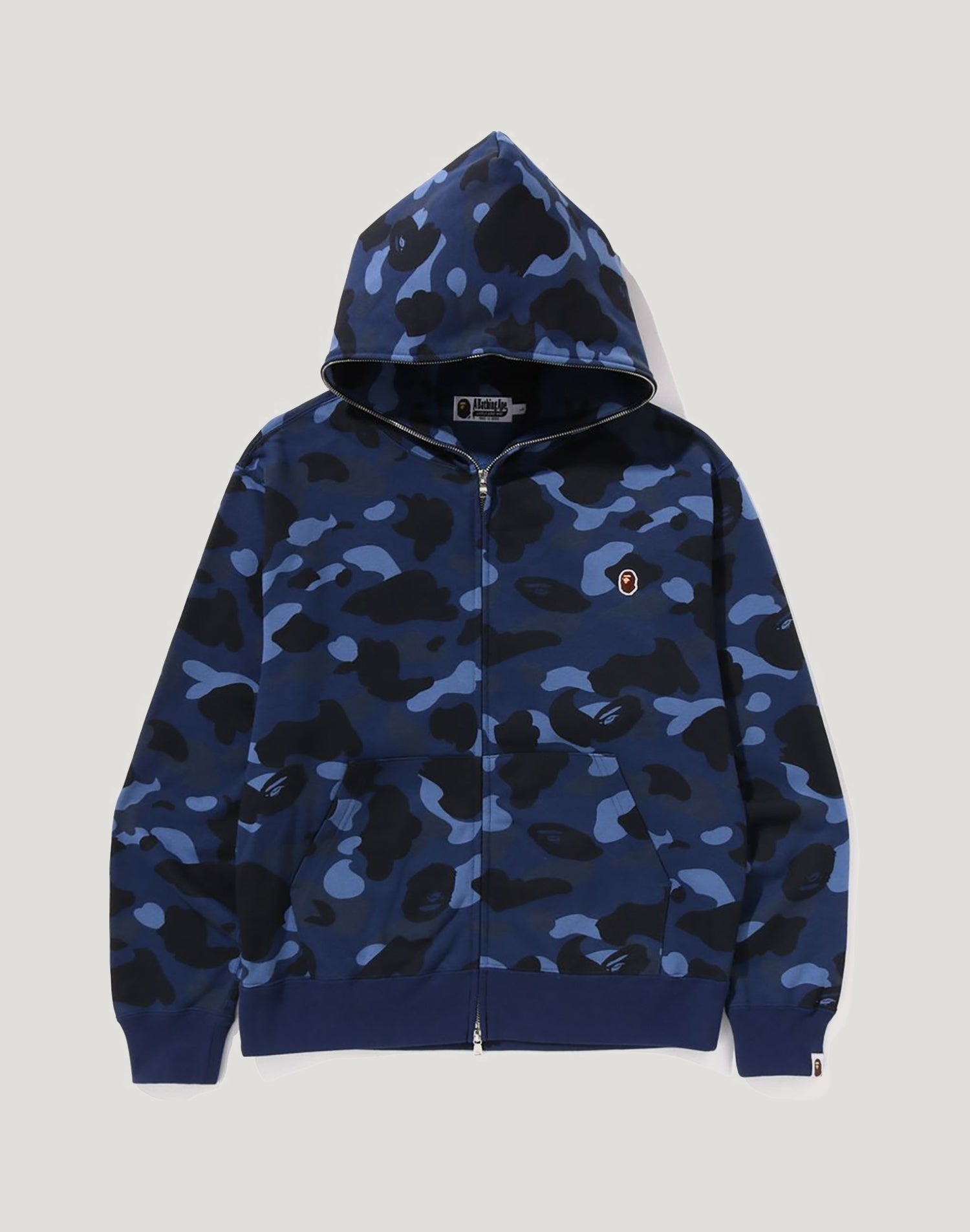 ONE POINT COLOR CAMO CROPPED FULL ZIP HOODIE MENS