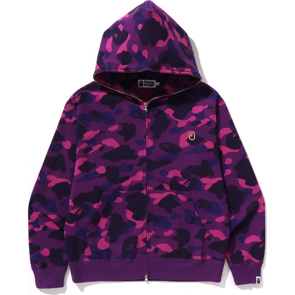 ONE POINT COLOR CAMO CROPPED FULL ZIP HOODIE MENS