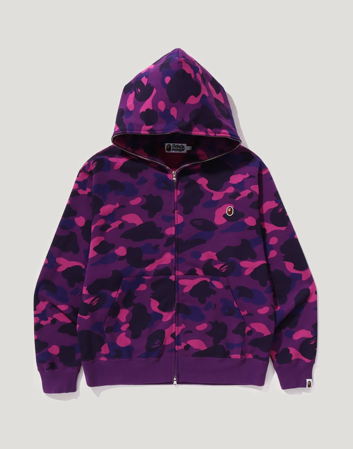ONE POINT COLOR CAMO CROPPED FULL ZIP HOODIE MENS