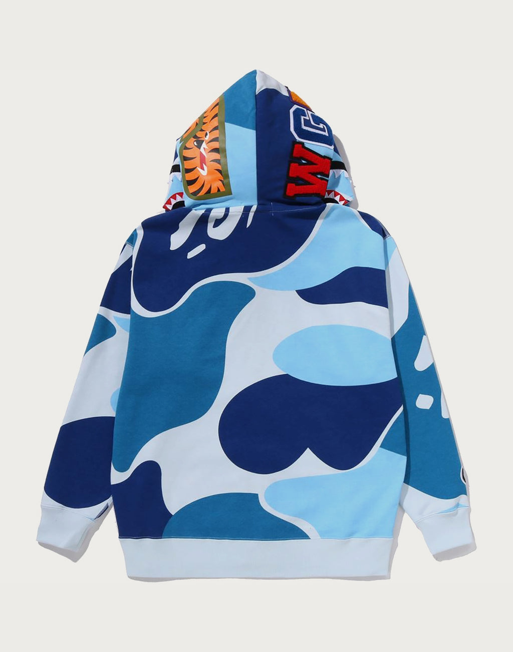 MEGA ABC CAMO DOUBLE SHARK RELAXED FIT FULL ZIP HOODIE MENS