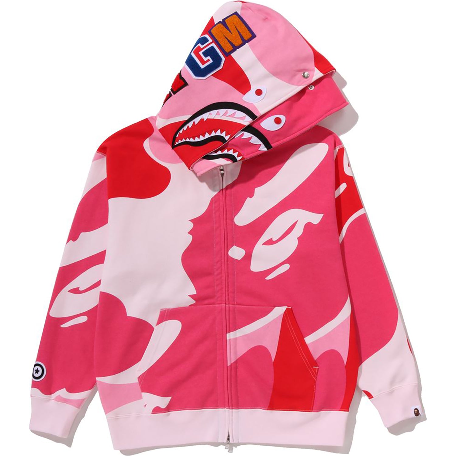 MEGA ABC CAMO DOUBLE SHARK RELAXED FIT FULL ZIP HOODIE MENS – us