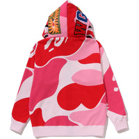 MEGA ABC CAMO DOUBLE SHARK RELAXED FIT FULL ZIP HOODIE MENS