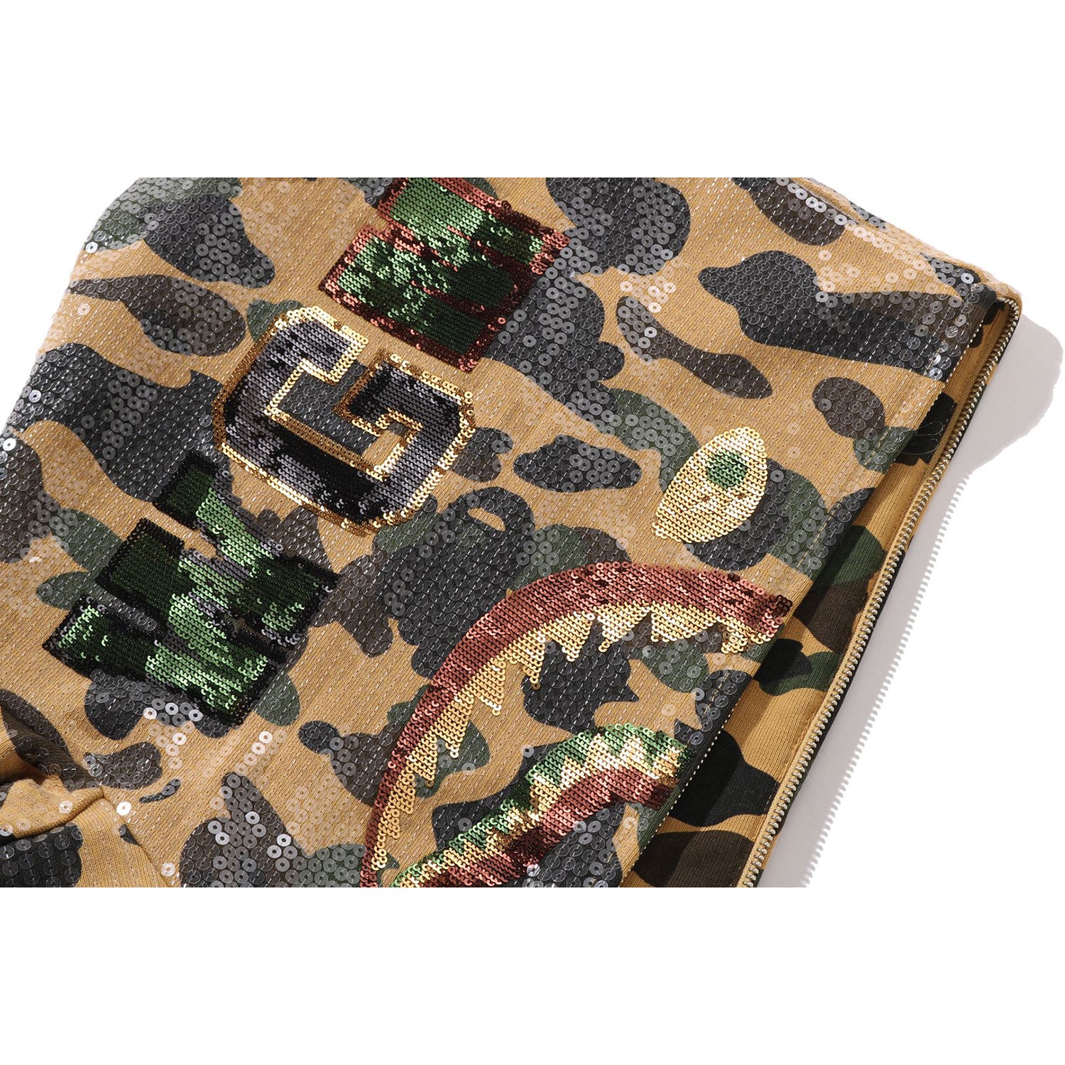 トップス BAPE CAMO SEQUIN SHARK RELAXEDZIP HOODIE 1ST CAMO SEQUIN SHARK RELAXED FIT FULL ZIP HOODIE MENS – us.bape.com