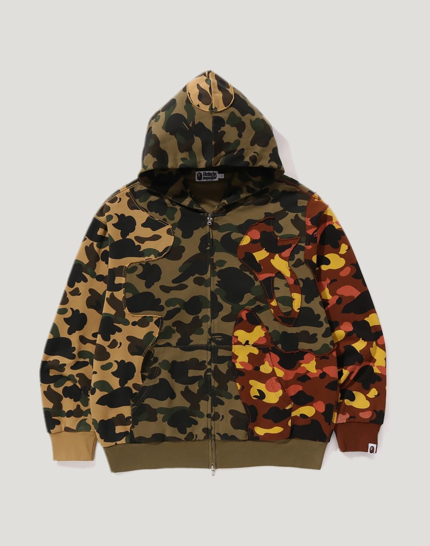1ST CAMO UPCYCLED RELAXED FIT FULL ZIP HOODIE MENS