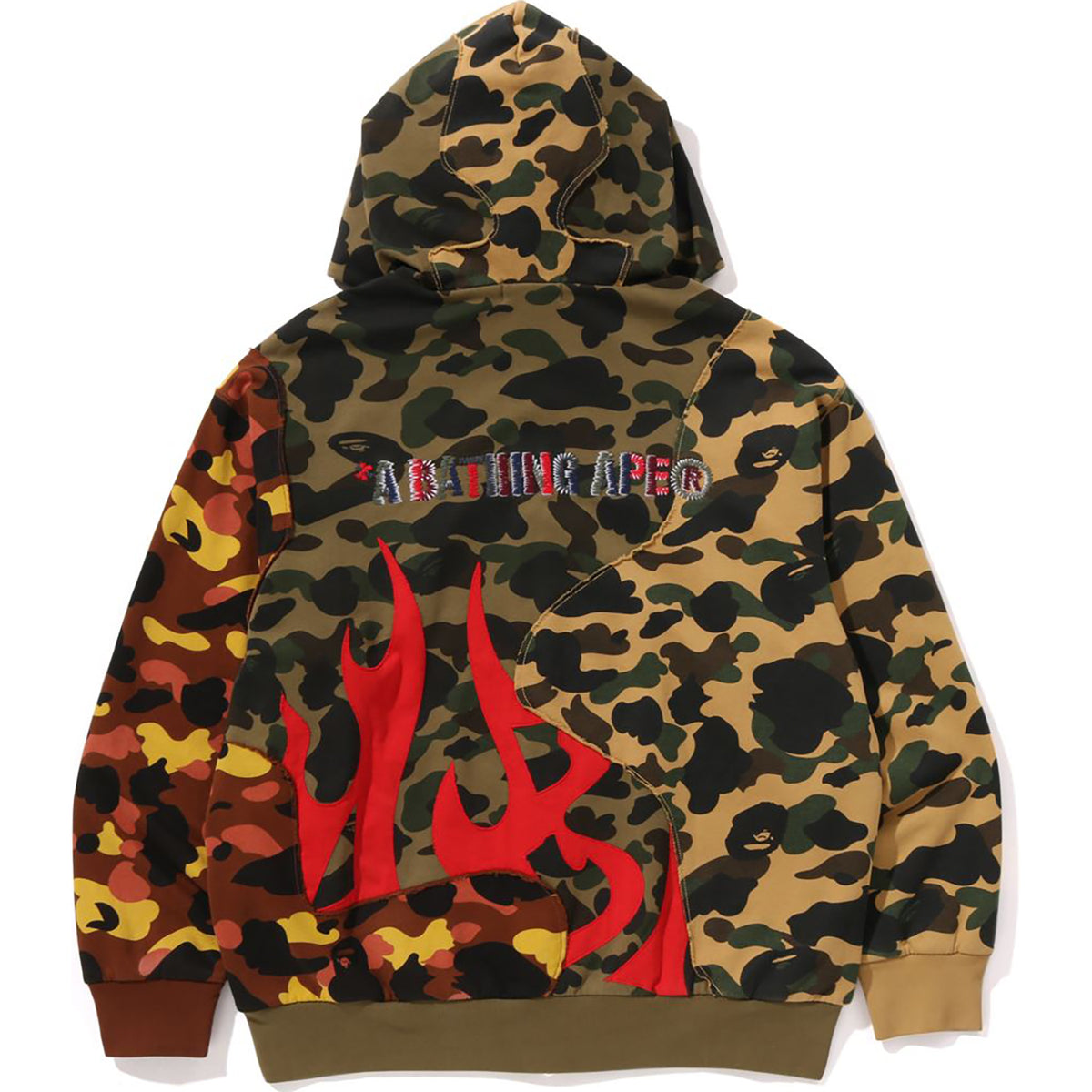 1ST CAMO UPCYCLED RELAXED FIT FULL ZIP HOODIE MENS