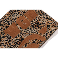 WILD LEOPARD PATTERN SHARK RELAXED FIT FULL ZIP HOODIE MENS