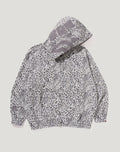 WILD LEOPARD PATTERN SHARK RELAXED FIT FULL ZIP HOODIE MENS