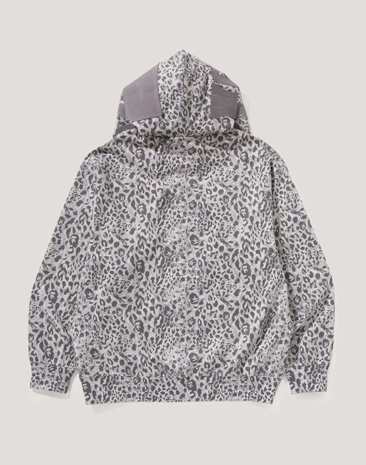 WILD LEOPARD PATTERN SHARK RELAXED FIT FULL ZIP HOODIE MENS