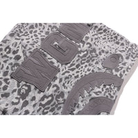 WILD LEOPARD PATTERN SHARK RELAXED FIT FULL ZIP HOODIE MENS