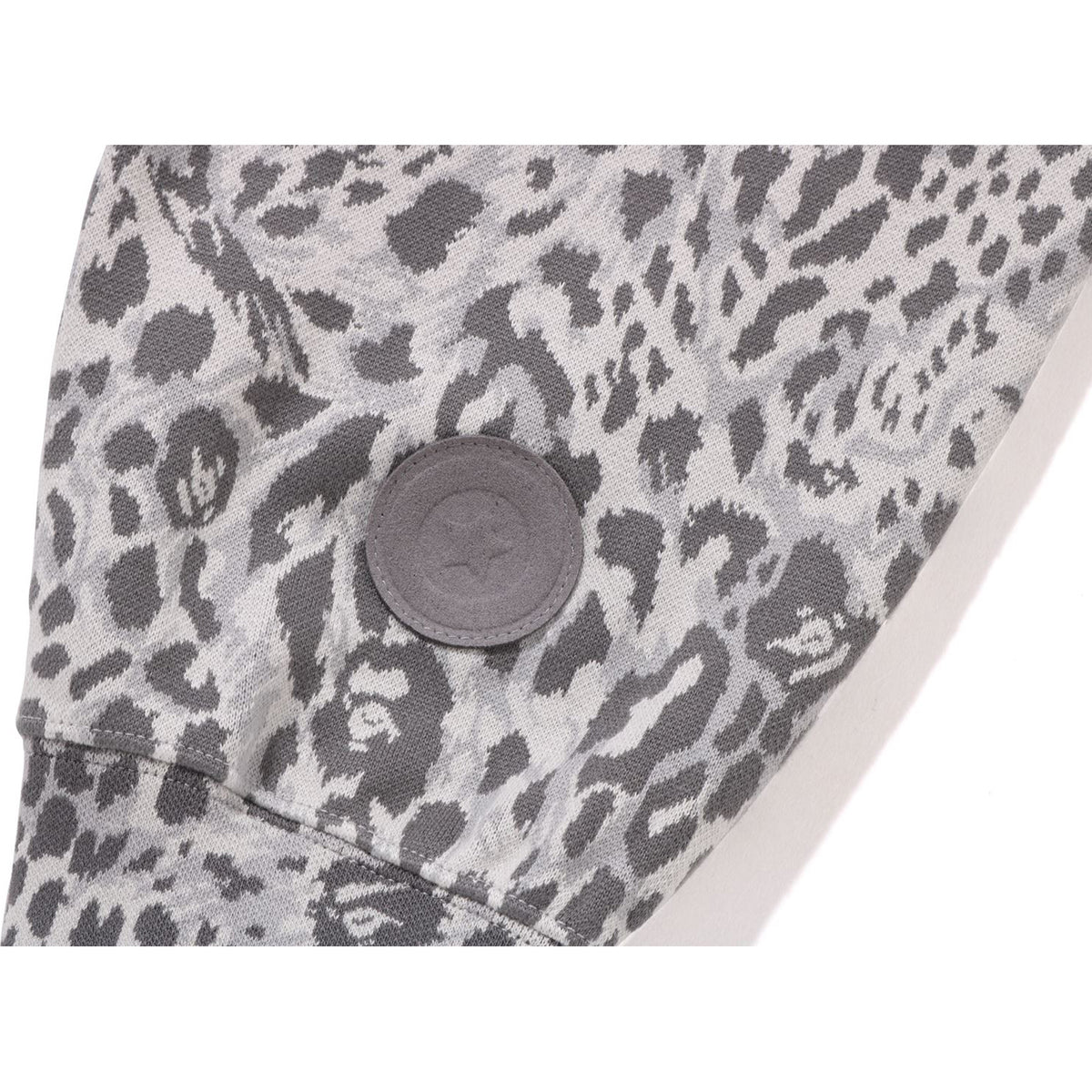 WILD LEOPARD PATTERN SHARK RELAXED FIT FULL ZIP HOODIE MENS