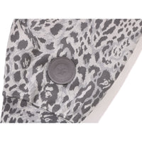 WILD LEOPARD PATTERN SHARK RELAXED FIT FULL ZIP HOODIE MENS