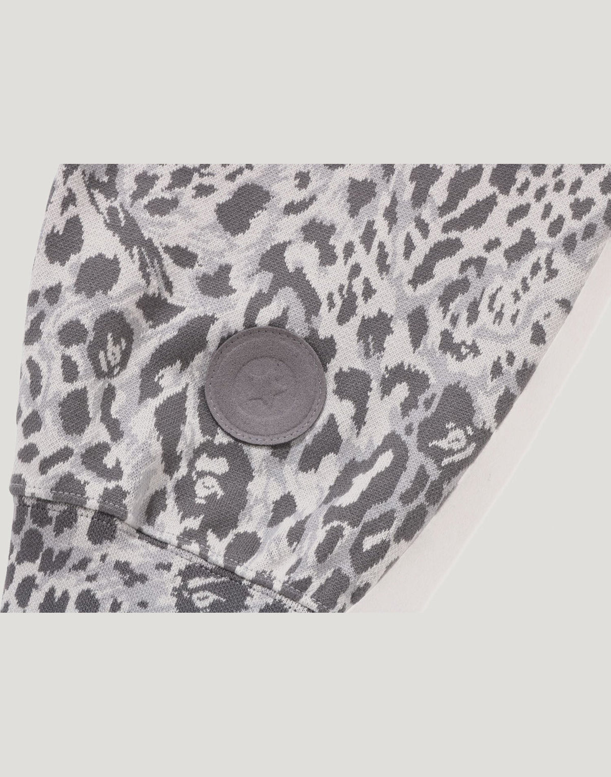 WILD LEOPARD PATTERN SHARK RELAXED FIT FULL ZIP HOODIE MENS