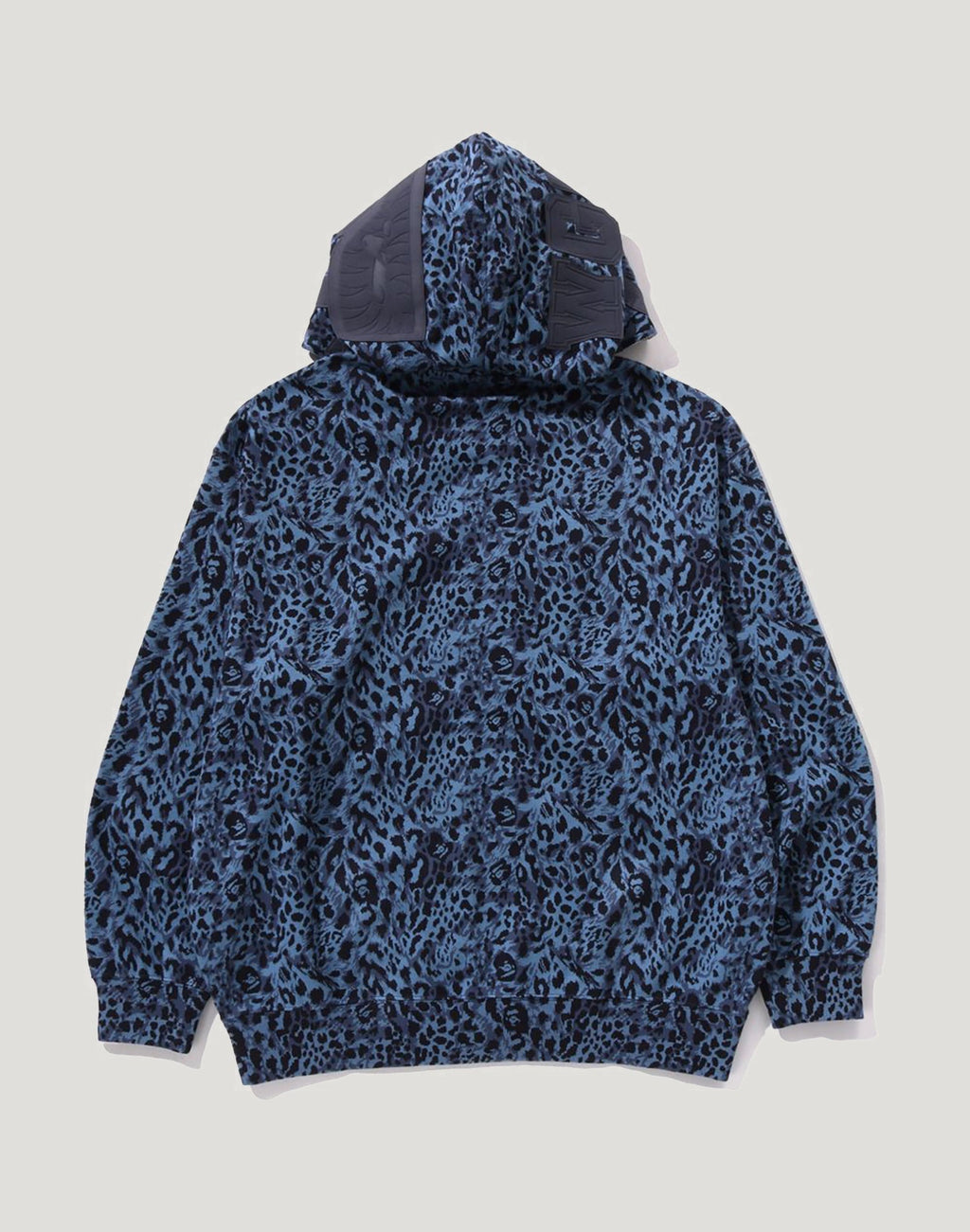 WILD LEOPARD PATTERN SHARK RELAXED FIT FULL ZIP HOODIE MENS