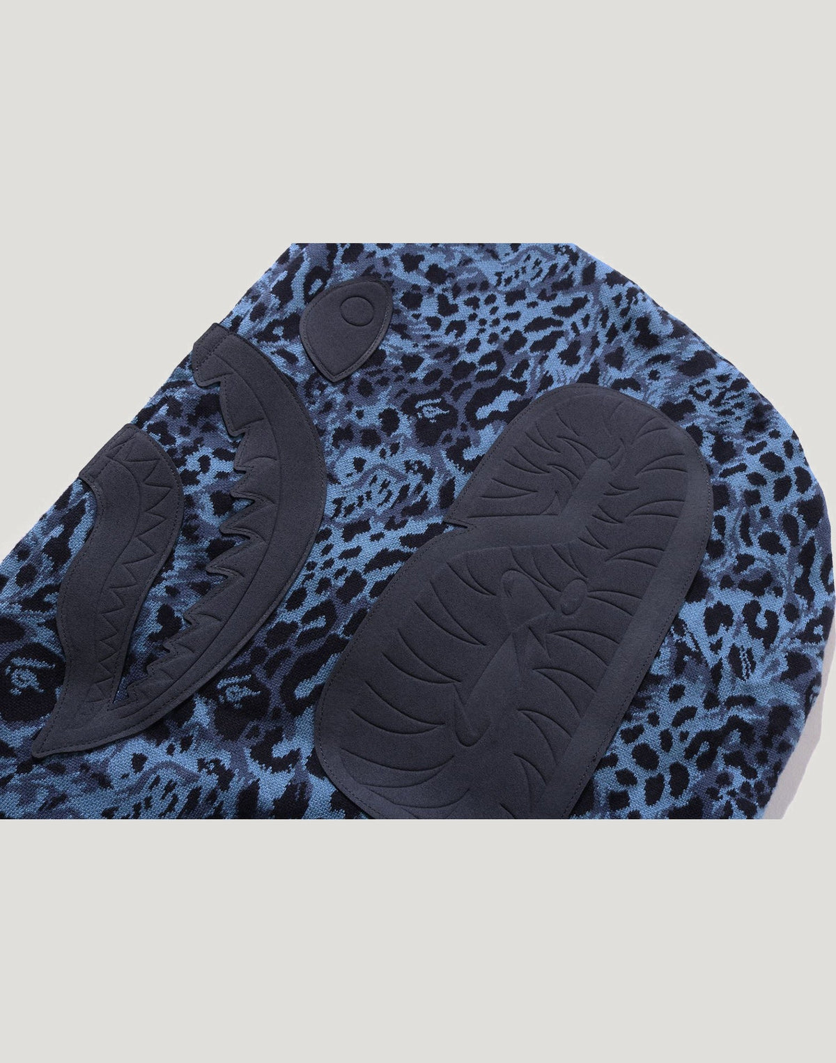 WILD LEOPARD PATTERN SHARK RELAXED FIT FULL ZIP HOODIE MENS