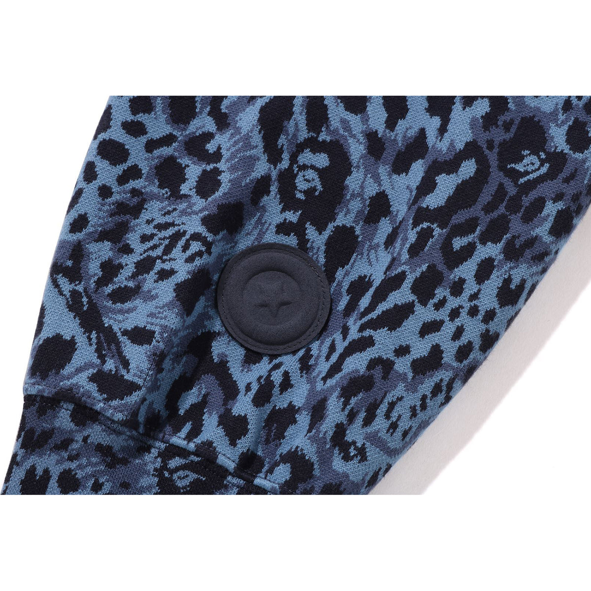 WILD LEOPARD PATTERN SHARK RELAXED FIT FULL ZIP HOODIE MENS