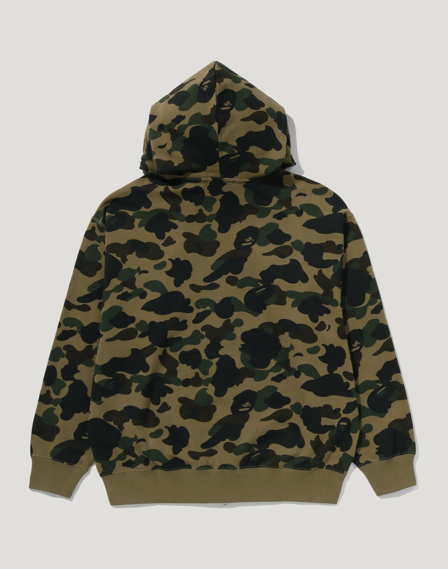 1ST CAMO BAPE LOGO RHINESTONE RELAXED FIT FULL ZIP HOODIE MENS