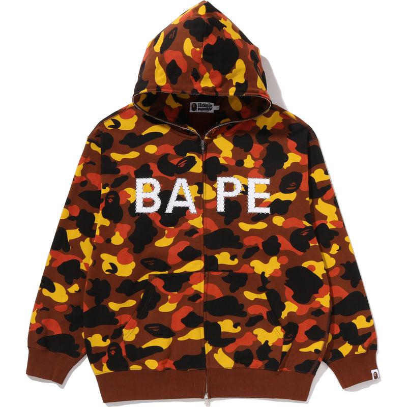 1ST CAMO BAPE LOGO RHINESTONE RELAXED FIT FULL ZIP HOODIE MENS
