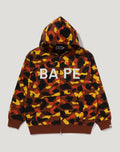 1ST CAMO BAPE LOGO RHINESTONE RELAXED FIT FULL ZIP HOODIE MENS
