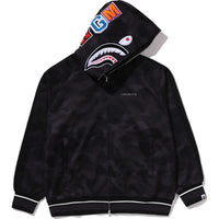 COLOR CAMO SHARK RELAXED FIT HOODIE TRACK JACKET MENS