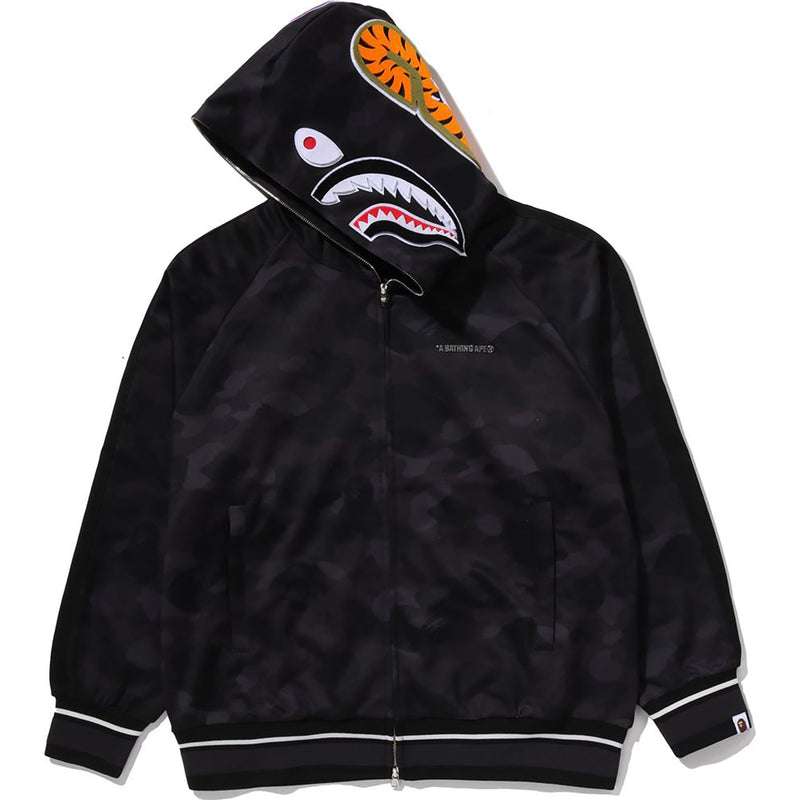 COLOR CAMO SHARK RELAXED FIT HOODIE TRACK JACKET MENS