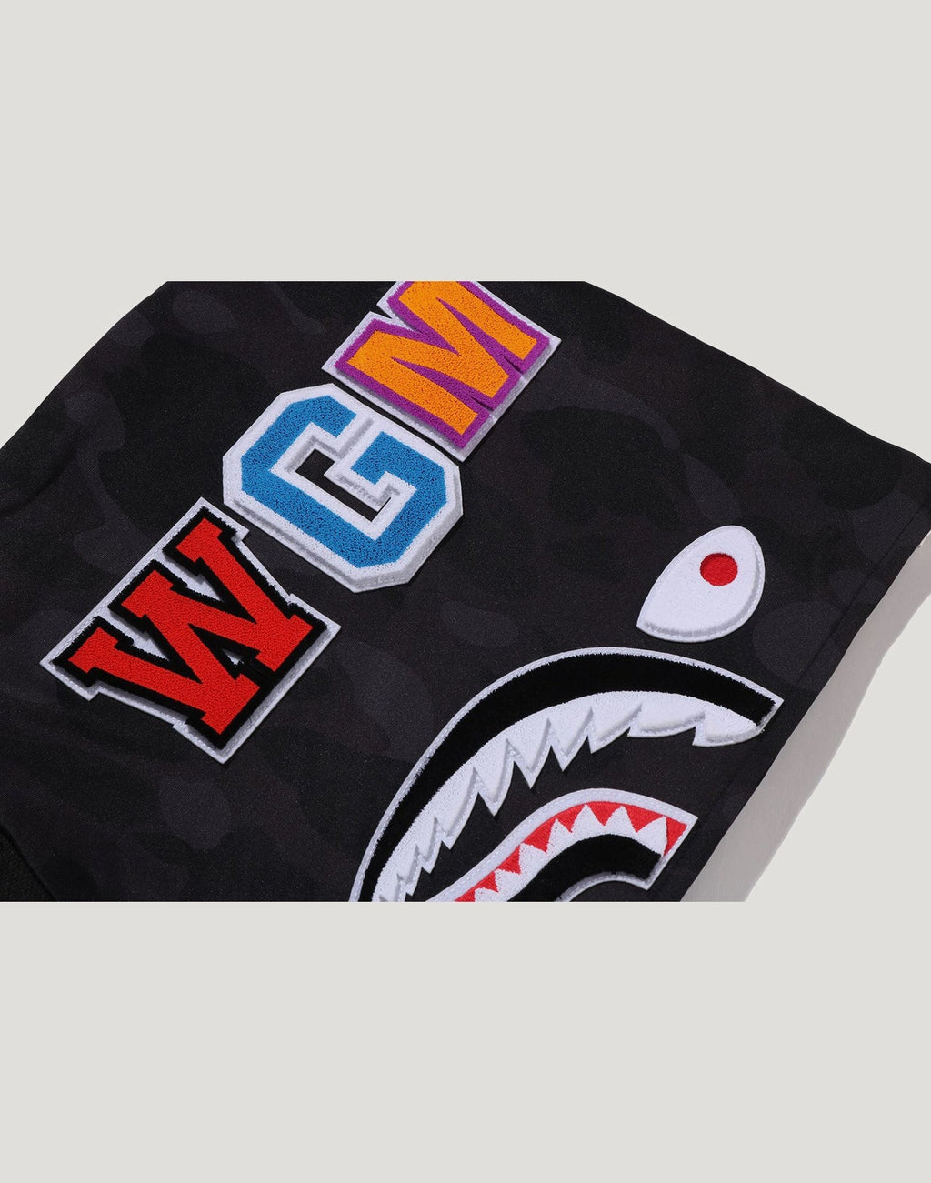 COLOR CAMO SHARK RELAXED FIT HOODIE TRACK JACKET MENS