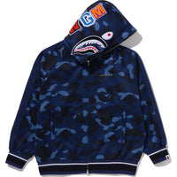 COLOR CAMO SHARK RELAXED FIT HOODIE TRACK JACKET MENS