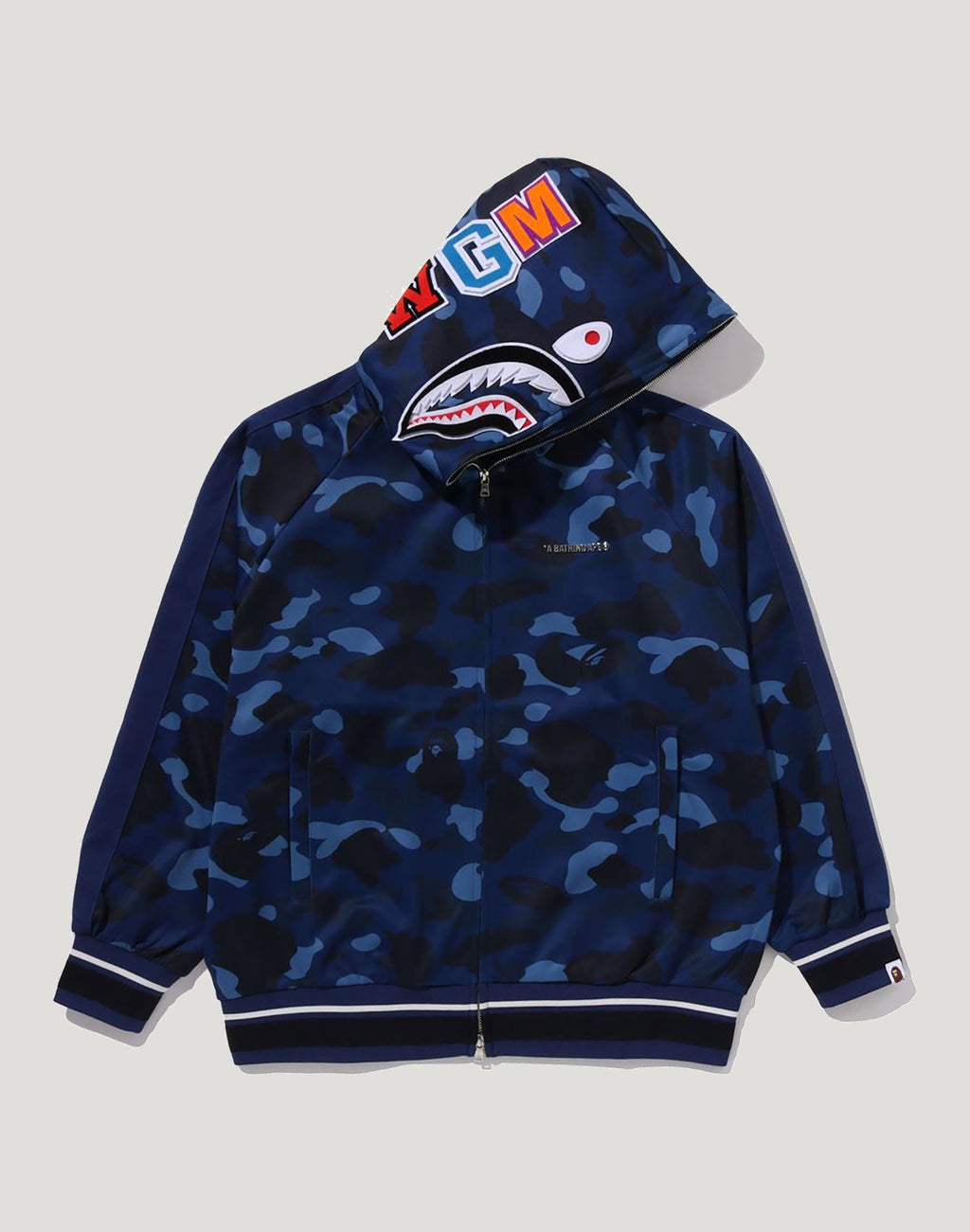 COLOR CAMO SHARK RELAXED FIT HOODIE TRACK JACKET MENS
