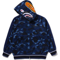 COLOR CAMO SHARK RELAXED FIT HOODIE TRACK JACKET MENS