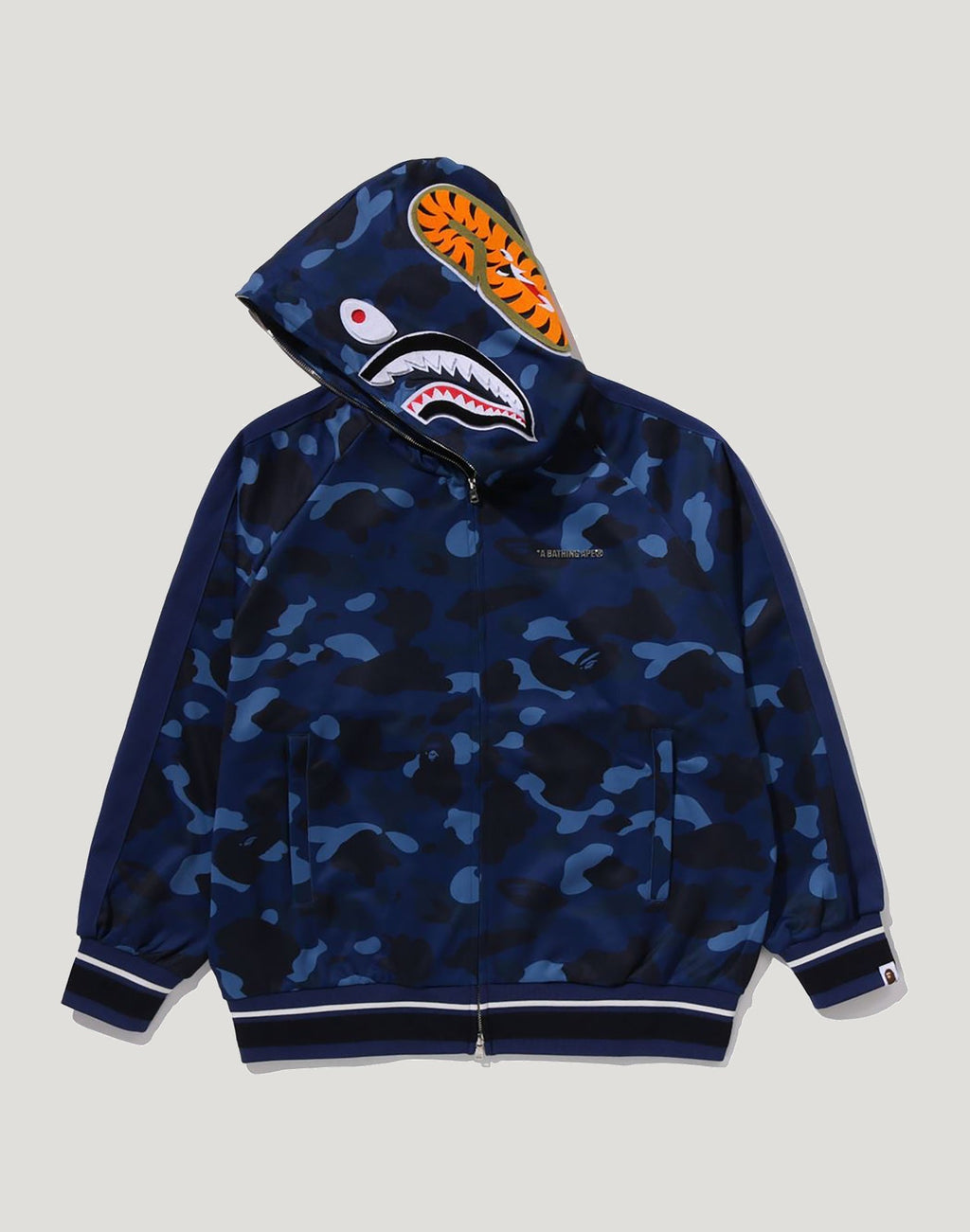 COLOR CAMO SHARK RELAXED FIT HOODIE TRACK JACKET MENS