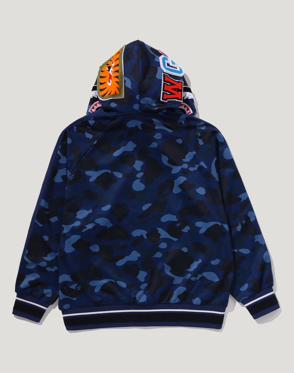 COLOR CAMO SHARK RELAXED FIT HOODIE TRACK JACKET MENS