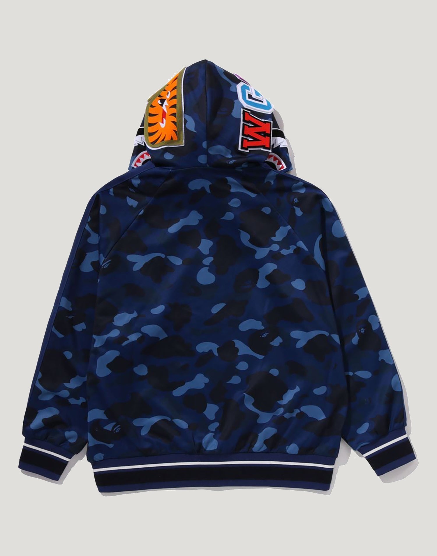 COLOR CAMO SHARK RELAXED FIT HOODIE TRACK JACKET MENS