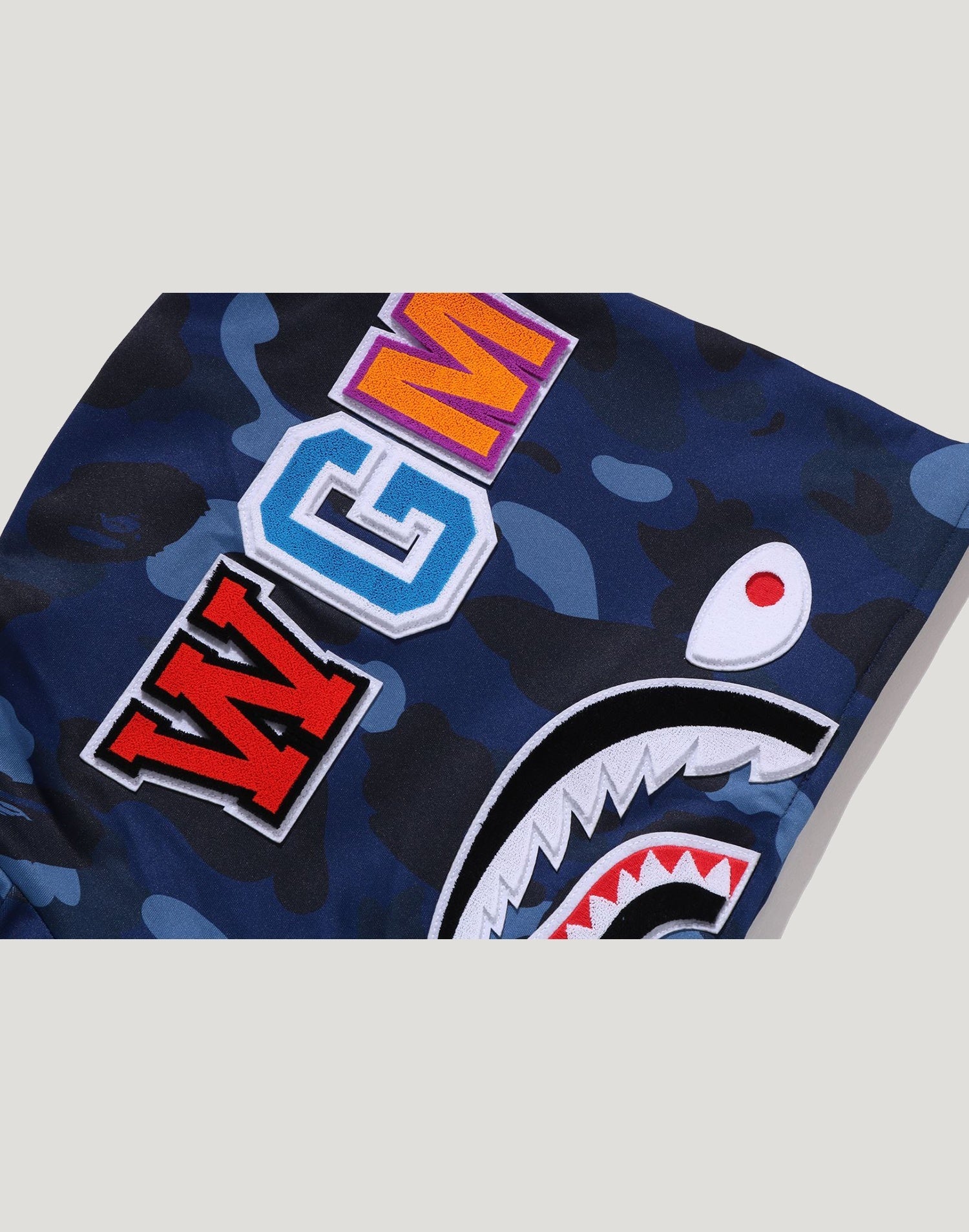 COLOR CAMO SHARK RELAXED FIT HOODIE TRACK JACKET MENS