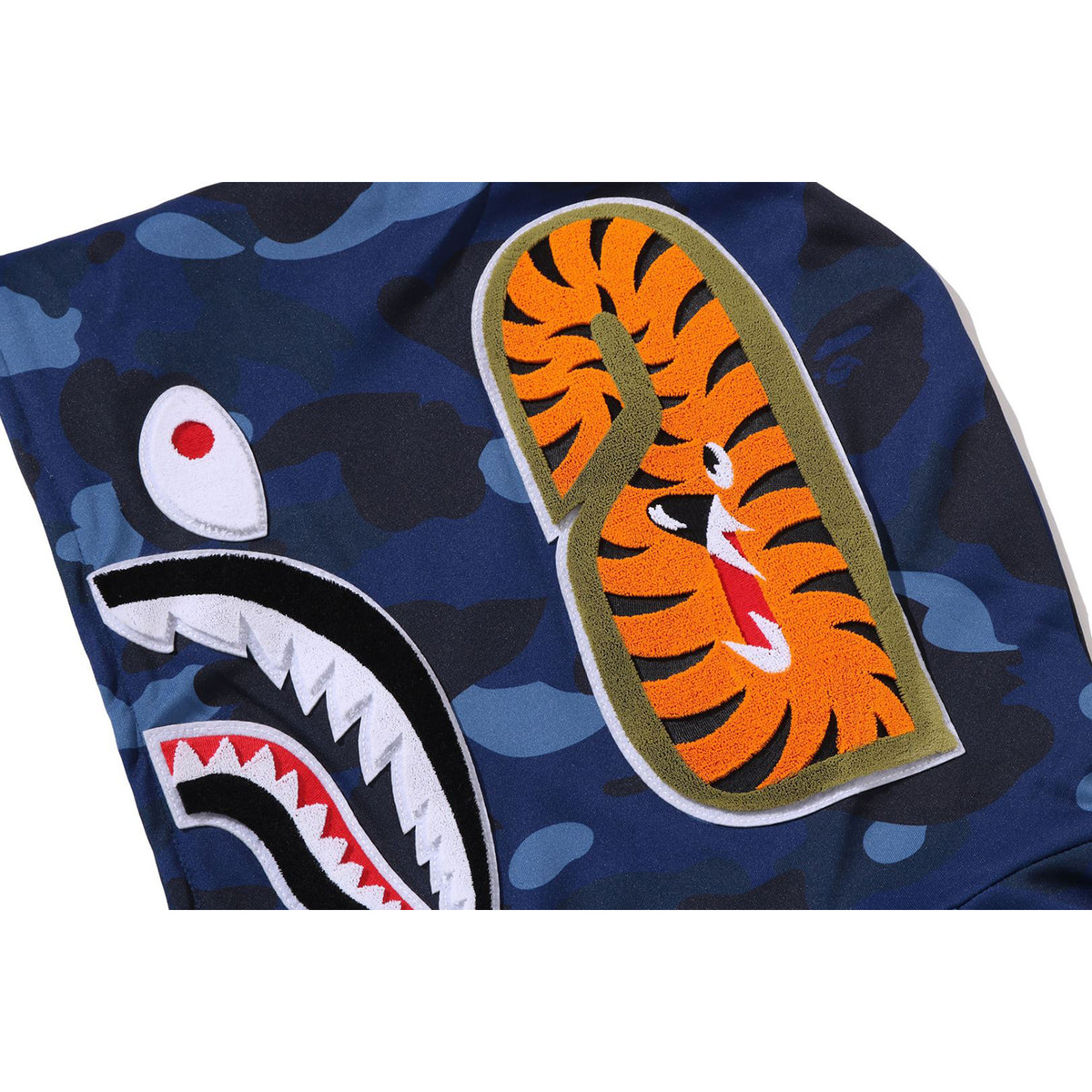 COLOR CAMO SHARK RELAXED FIT HOODIE TRACK JACKET MENS