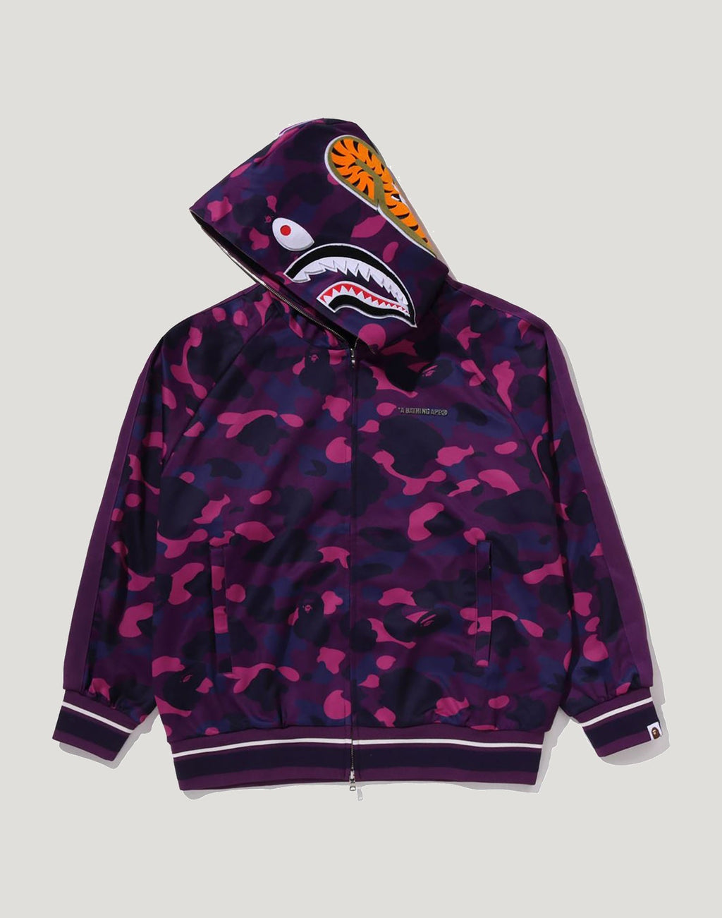 COLOR CAMO SHARK RELAXED FIT HOODIE TRACK JACKET MENS