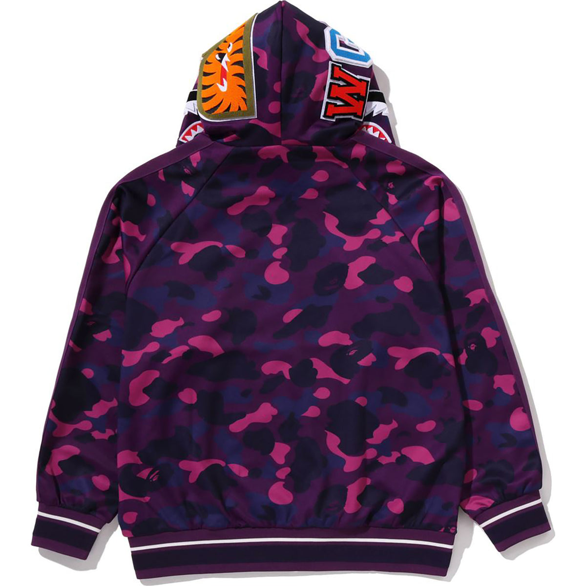 COLOR CAMO SHARK RELAXED FIT HOODIE TRACK JACKET MENS