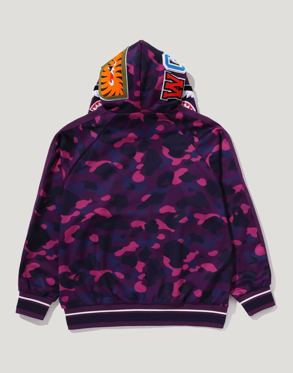 COLOR CAMO SHARK RELAXED FIT HOODIE TRACK JACKET MENS