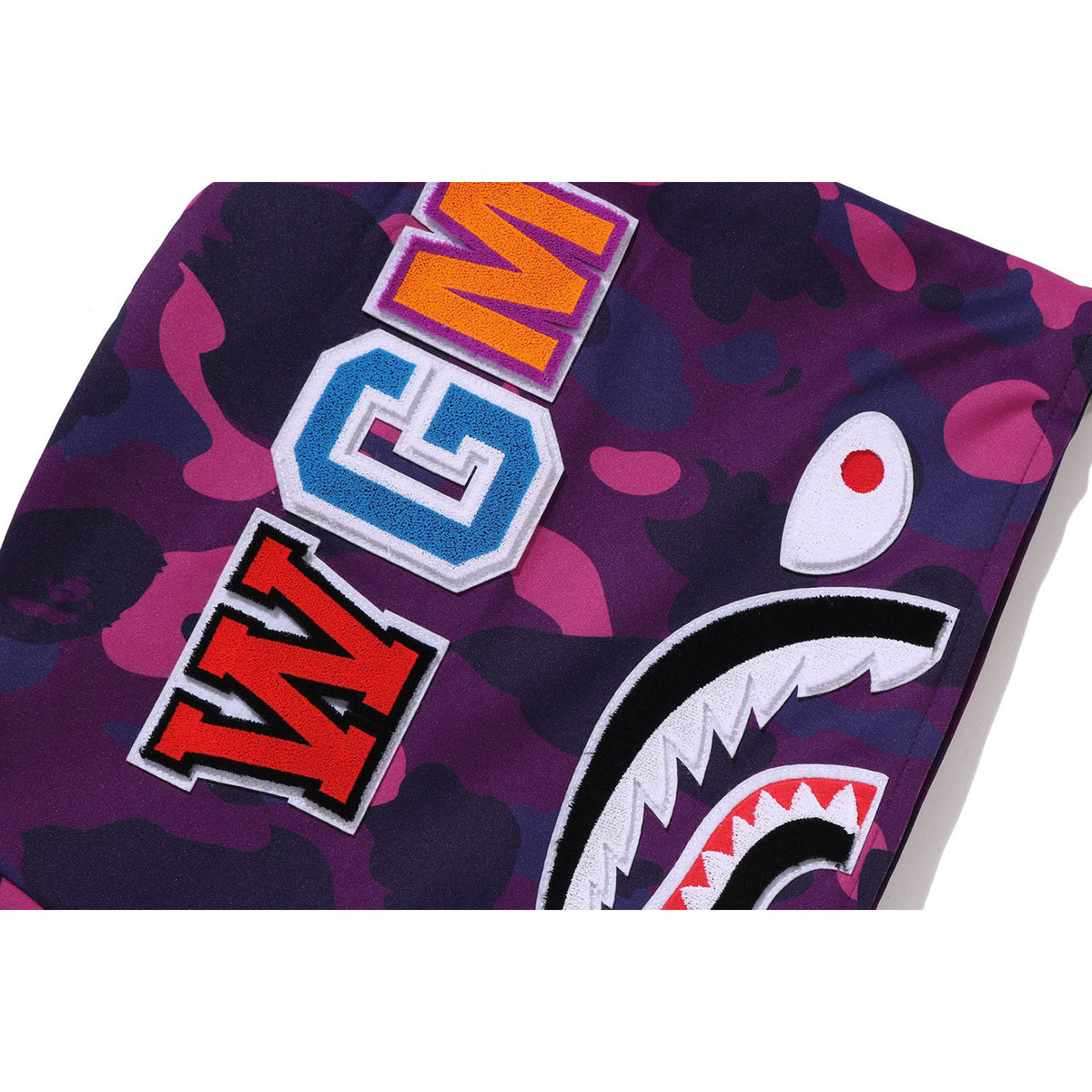 COLOR CAMO SHARK RELAXED FIT HOODIE TRACK JACKET MENS