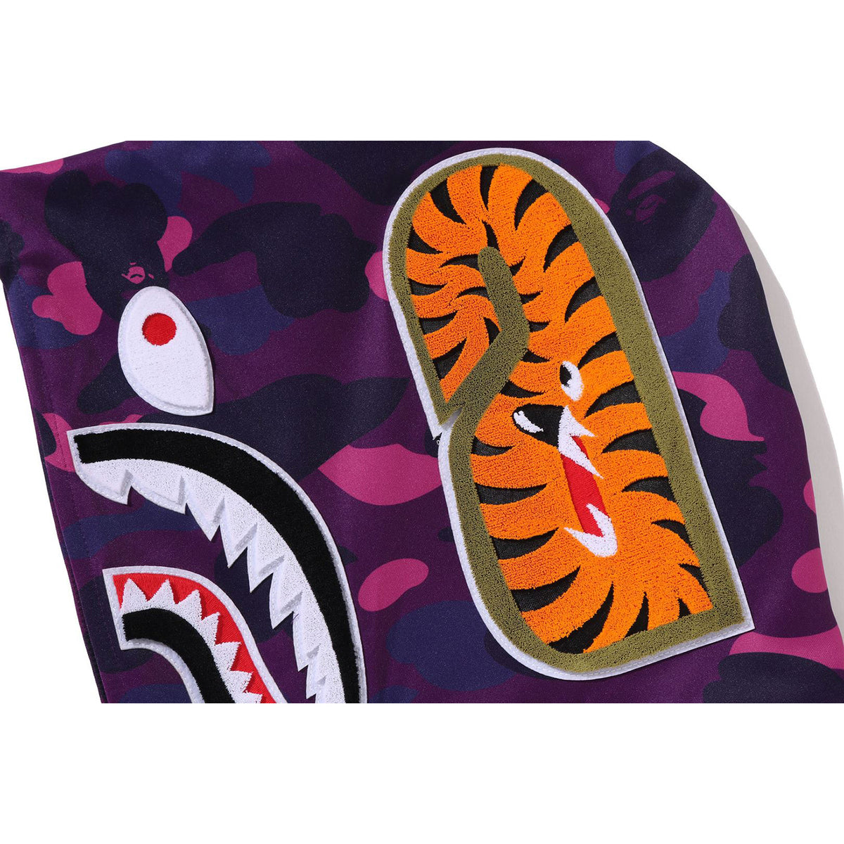 COLOR CAMO SHARK RELAXED FIT HOODIE TRACK JACKET MENS