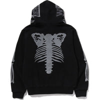 SKELETON SHARK HEAVY WASHED CROPPED FIT FULL ZIP HOODIE MENS