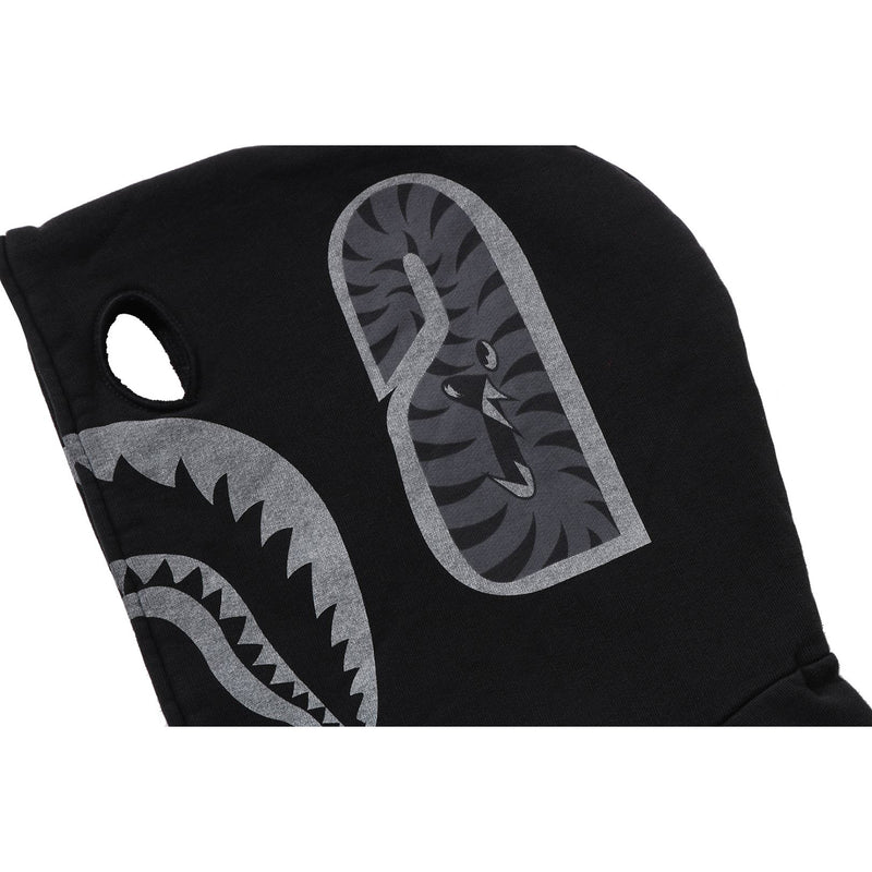 SKELETON SHARK HEAVY WASHED CROPPED FIT FULL ZIP HOODIE MENS