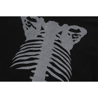 SKELETON SHARK HEAVY WASHED CROPPED FIT FULL ZIP HOODIE MENS